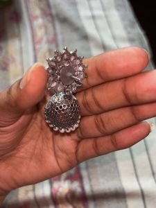 Silver Jhumka Earrings