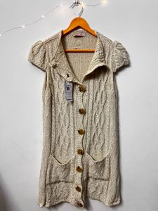Cream Crochet Knit Dress