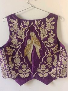 Embroidered Purple Waistcoat