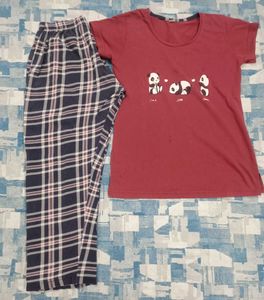 Cute Panda Pajama Set
