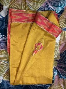 Golden Yellow Sari with Blouse