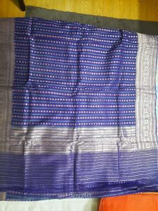 Elegant Purple &amp; Silver Saree