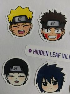 Naruto Cute Face Emoji Stickers 6+1