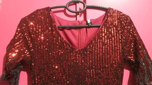 Fitting Red Dazzling Gawn(Flexible,bust Size 32/34