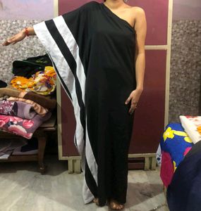 ONE SHOULDER KAFTAN DRESS