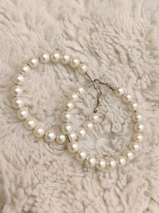 Pearl Hoop Earrings