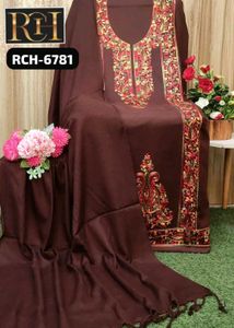 New Standard Wollen Kashmiri Dress full Embroidery