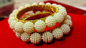 Pearl Beaded Bangles