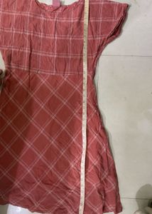 Coral Plaid Sundress