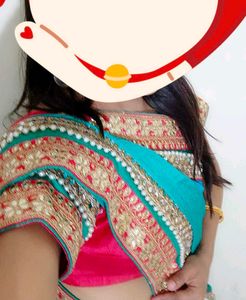 Elegant Contract Saree With Blouse