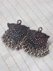 Oxidized Silver Earring Set