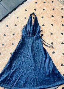 Denim Halter Dress