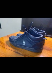 U.S. Polo Assn. Men Navy Blue Solid Sneakers