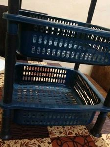 Blue Plastic Storage Baskets