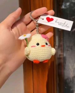 Crochet Chick Keychain