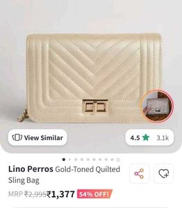 Lino perros gold toned quilted sling Bag