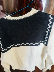 Stylish Two-Tone Sweater