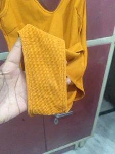 Stylish Mustard Bodysuit