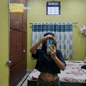 Cute Black Crop Top