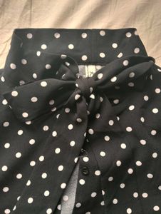 Polka Dot Blouse with Balloon Sleeves