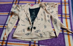 Stylish Girls' Jacket & Top Set