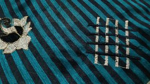 Striped Green Saree