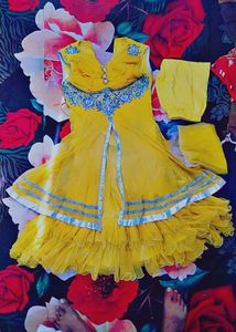 Beautiful Diamond Work Anarkali for Girls
