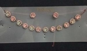 Free Nail Enamel With Rose Gold Jewellery Set