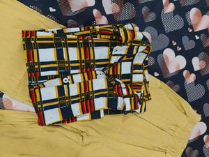 Plaid Shirt &amp; Mustard Pants