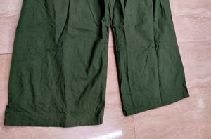 Olive Green Pant - Plazo