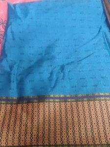 Unstitched Blue Suit With Dupatta