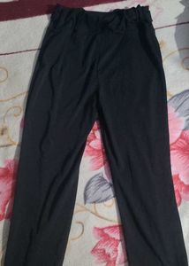 Black Ring Detail Trousers