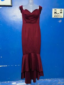 Wine Colour Paded Designer Fish Cut One Piece 🥰💜