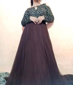 Maroon &amp; Gold Embroidered Cold Shoulder Gown