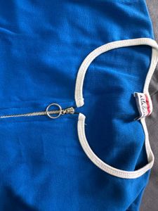 Sky Blue Ribbed Full Hands Top