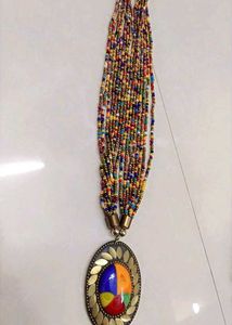 2 Combo Boho Beaded Necklace Set New Condition