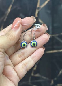 Silver Evil Eye Earings