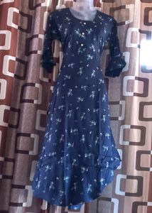 New Navy Blue Color Ambrela Kurta Pack Of 1