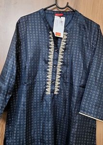 W Navy Blue Ethnic Kurti