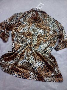 SHEIN BRAND Animal Print Shirt