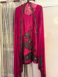 Magenta Embellished suit set