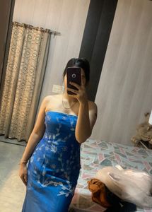 Teal Pretty Tubeless Gown ❤️🌸🦋
