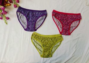 🇳🇿💫❤️ Pack Of 3 Floral Print Panties