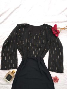 Corset Back Long Partywear Kurti 🖤