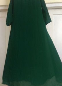 Green Top With Mirror Work