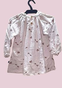 Cute Girl&#39;s Printed Top/ Frock