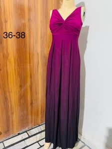 Elegant Magenta Maxi Dress