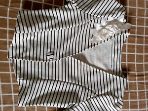 Striped Cropped Blazer