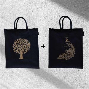 Beautiful Black Canvas Bag Combo For Gifting