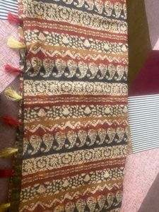 Cotton Pattu Border Saree With Blouse